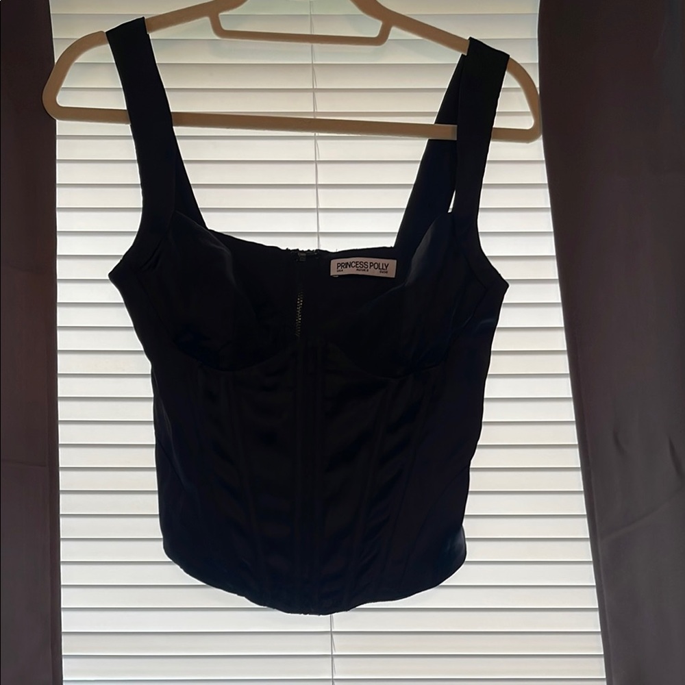 Princess Polly Black Fitted Bustier Bodysuit